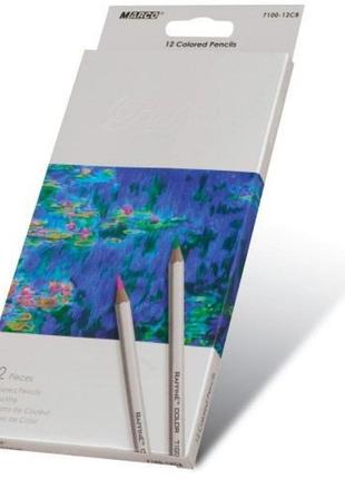 Набір кольорових олівців marco raffine 7100-12cb 12 кольорів