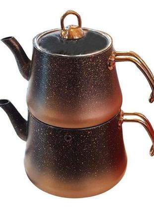 Набір чайників oms 8200-l-bronze 2 шт бронзовий