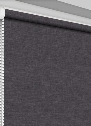 Рулонная штора rolets меланж джинс 1-738-1000 100x170 см открытого типа серо-черная