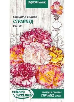Гвоздика садова страйпед суміш 0,1 г (10 пачок) тм семена україни
