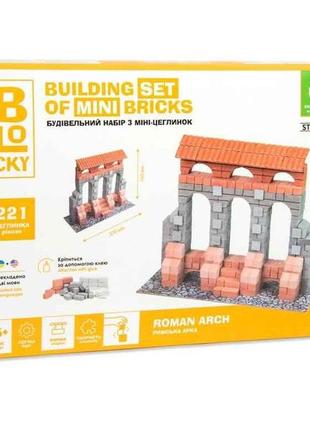 Будівельний набір для творчості з міні-цеглинок blocky римська арка 31018 тм strateg