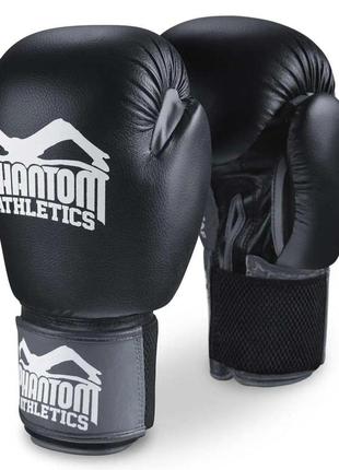 Рукавиці боксерські phantom ultra, black 16 унцій