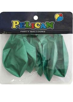 Кульки 12 (30 см) хром зелений 1205-606, 5шт/уп тм pelican