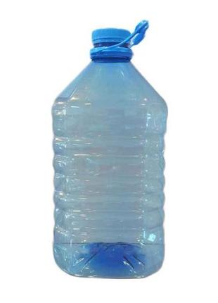 Пляшка 5л 48мм блакитна (35шт/уп) тм альфа пет