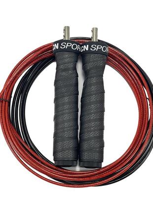 Скакалка скоростная для кроссфита up & forward  speed rope pro+ черный (bbx)