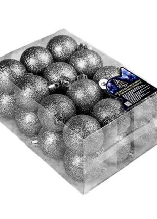 Набір кульок 4см 24шт/наб 8104-4 срібло тм stenson