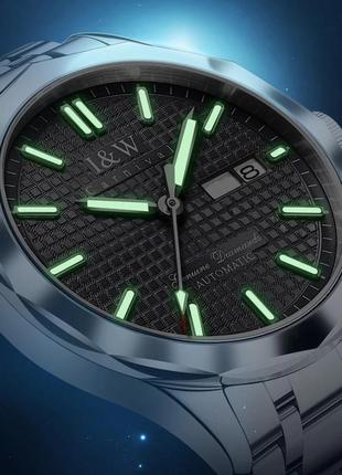 Чоловічий наручний годинник механічний круглий, 12 місяців carnival carbon7 фото