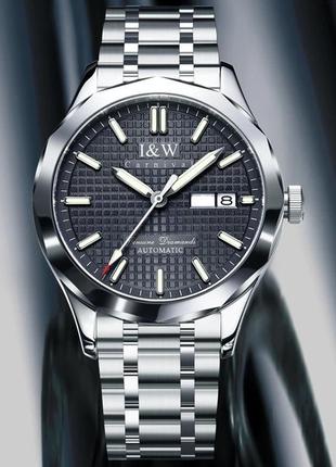 Чоловічий наручний годинник механічний круглий, 12 місяців carnival carbon5 фото