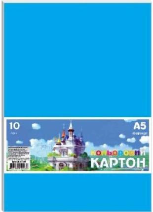 Картон кольоровий, набір 9арк., а4, в п/п пакеті ка4309е тм графіка