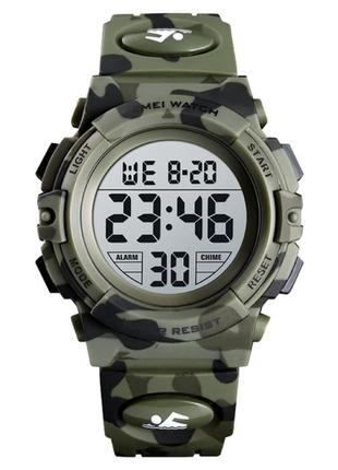 Мужские водостойкие спортивные тактические часы skmei kids kamogreen2 фото