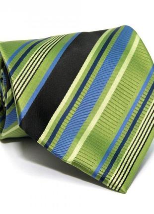 Краватка zagi зелена зі смужками zn-1876