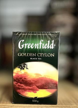 Чай чорний грінфилд greenfield gold ceylon 100г