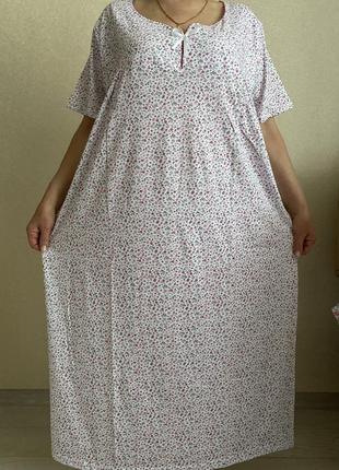 Сорочка женская короткий рукав хлопок 58-62 размеры узбекистан