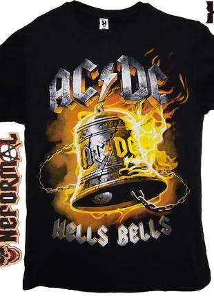 Футболка ac/dc "hells bells", чорна, розмір xxl