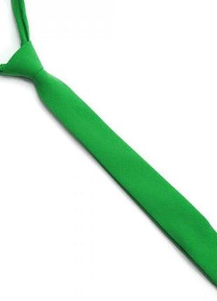 Светло зеленый узкий галстук gofin однотонный gdg-0024 (bbx)