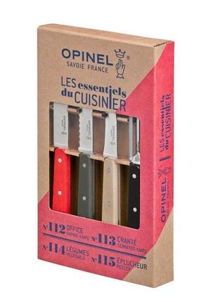 Opinel loft box set набір кухонних ножів 4шт, граб 001626