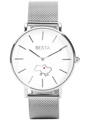 Женские наручные часы besta love ua silver