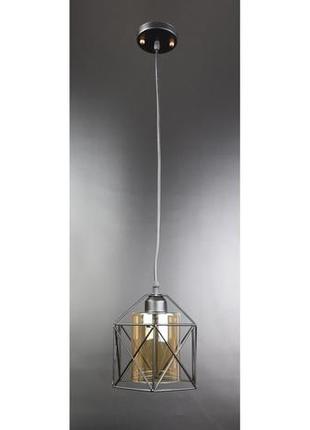 Люстра подвесная loft на 1 лампочку 25049 черный 25-100х16х19 см.