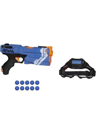 Nerf rival kronos xviii-500 blue with mask e2494 hasbro нерф бластер кронос (синій) з маскою іграшкова зброя