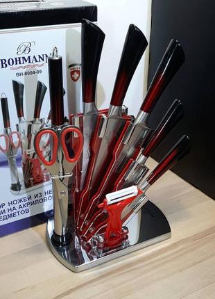 Набор кухонных ножей bohmann bh-8004-09 9 предметов