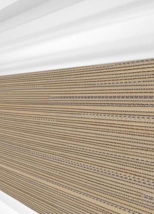 Рулонна штора rolets меланж преміум 2-1-1000 100x170 см закритого типу коричнева