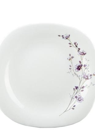 Тарелка обеденная  vittora square фиолетовая ветвь v-240spb 24 см