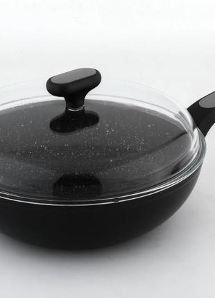 Сковорода с крышкой вок nois salto silver 830904 28 см черная