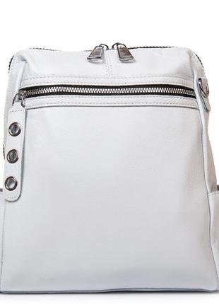 Женская сумка- рюкзак из натуральной мягкой кожи alex rai 8781-9 белая
