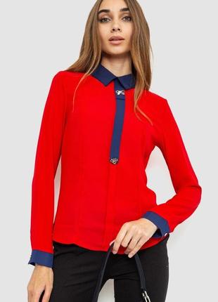 Блуза нарядная, цвет красный, 186r101