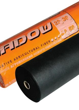 Агроволокно черное 90 г/м² 1,07 х 50 м "shadow" (чехия) 4% спанбонд укрывной для газона, грядок, гортензий