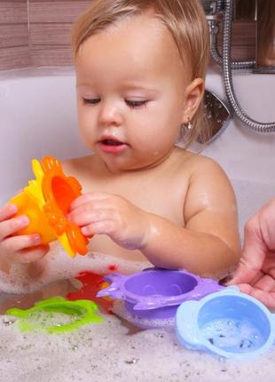 Пірамідка технок 7396 пластикова для ванни дитяча для купання піску іграшки для малюків