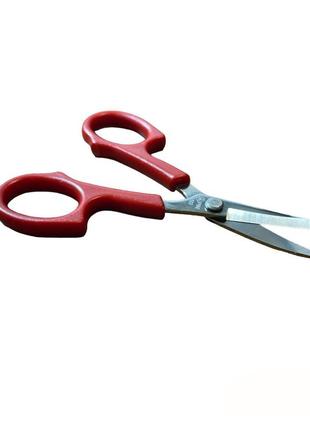 Ножницы универсальные изогнутые для шитья и рукоделия 13 см с пластиковыми ручками pin 1553 (6712)