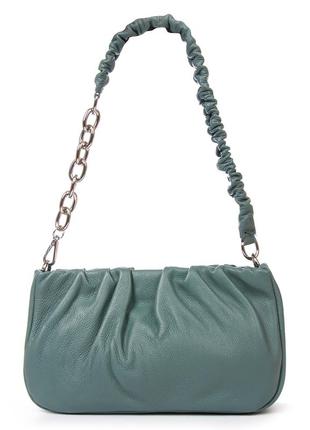 Стильная женская сумка из натуральной мягкой кожи alex rai 2025-9 l-зеленая