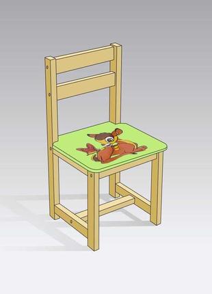Дитячий зелений стілець "оленятко бембі", розмір 54х27см