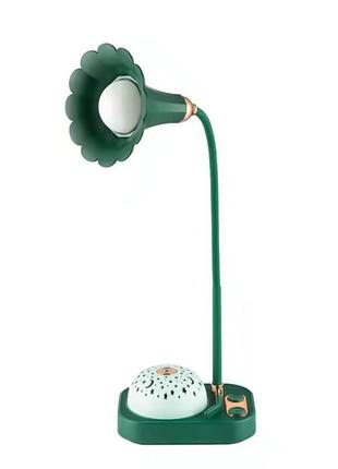 Лампа настольная аккумуляторная ночник 3.2 вт светильник с проекцией звездного неба up-180 зеленый `gr`