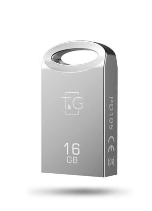 Флешка (usb flash) 16gb t&g 105 metal (tg105-16g)