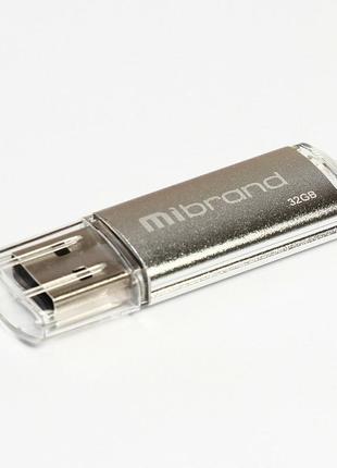 Флешка (usb flash) 32gb mibrand cougar silver (mi2.0/cu32p1s)