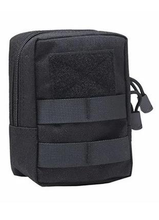 Тактическая сумка на пояс / рюкзак (черная) для аксессуаров / телефона