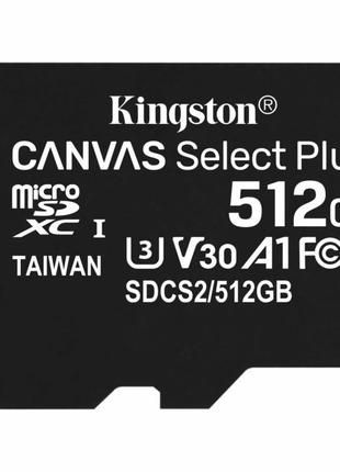 Картка пам'яті microsdxc 512 gb kingston canvas select plus (sdcs2/512gbsp)