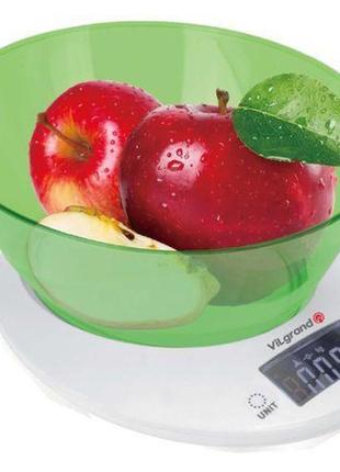 Весы кухонные vilgrand vks-533-green 5 кг