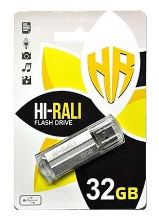 Флешка (usb flash) 32gb hi-rali corsair silver (hi-32gbcorsl)
