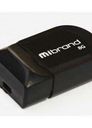 Флешка (usb flash) 8gb mibrand scorpio black (mi2.0/sc8m3b)