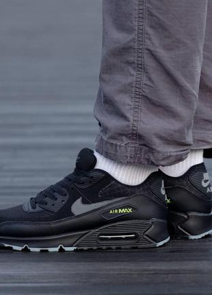 Nike air max 90 black grey green 41