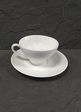 Чашка з блюдцем snt 13640-01-00 200 мл біла