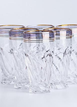 Скляні склянки прозорі набір високих склянок 6 штук `gr`