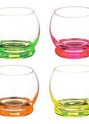 Набір склянок для соку crazy neon 4 по 390 мл bohemia 25250 d4904 390