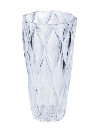 Стильная ваза для цветов 29.5 (см) ваза для больших букетов ø 13 (см) стеклянная прозрачная `gr`