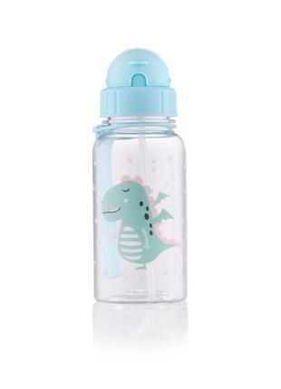 Пляшка для води дитяча ardesto dino ar-2252-pe 500 мл зелена