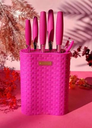 Набор ножей edenberg eb-11025-pink 7 предметов розовый