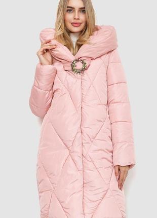 Куртка женская однотонная, цвет светло-розовый, 235r2298